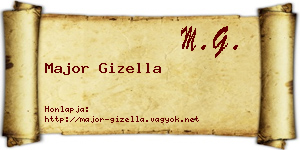 Major Gizella névjegykártya