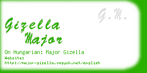 gizella major business card